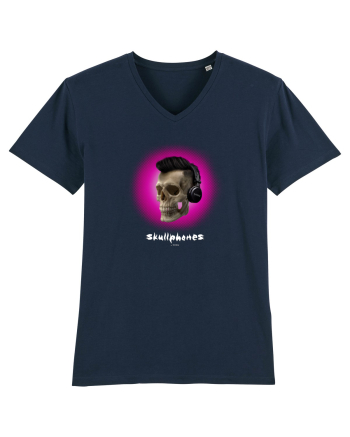 Craniu cu casti - skullphones 07 magenta French Navy