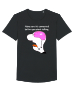 Make Sure It's Connected Before You Start Talking Tricou mânecă scurtă guler larg Bărbat Skater
