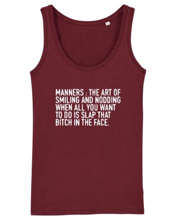 MANNERS:... Burgundy