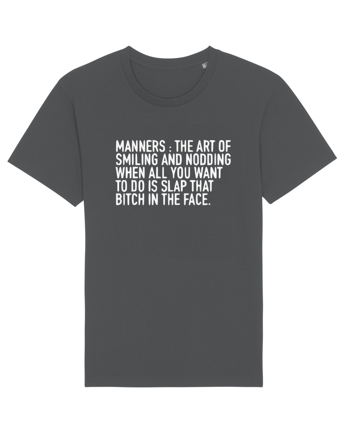 Tricou mânecă scurtă Unisex Rocker Anthracite