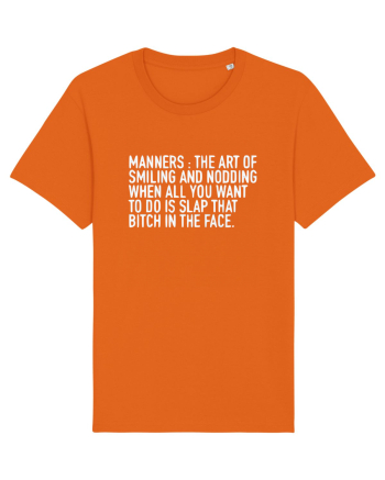 MANNERS:... Bright Orange