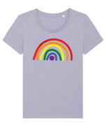 Pride Raibow Tricou mânecă scurtă guler larg fitted Damă Expresser