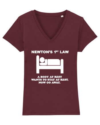 Nuton's 1st Law Burgundy