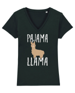 Pajama LLama Tricou mânecă scurtă guler V Damă Evoker