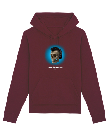 Craniu cu casti - skullphones 07 albastru 1 Burgundy