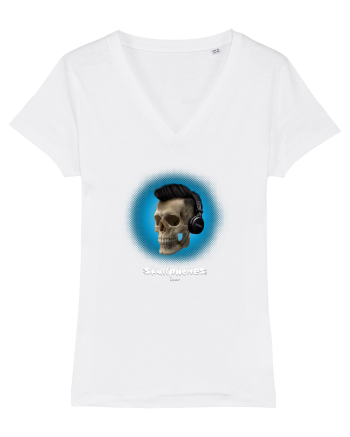 Craniu cu casti - skullphones 07 albastru 1 White