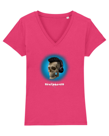 Craniu cu casti - skullphones 07 albastru 1 Raspberry
