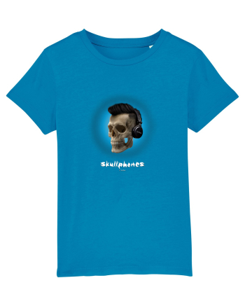 Craniu cu casti - skullphones 07 albastru 1 Azur