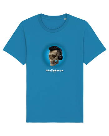 Craniu cu casti - skullphones 07 albastru 1 Azur