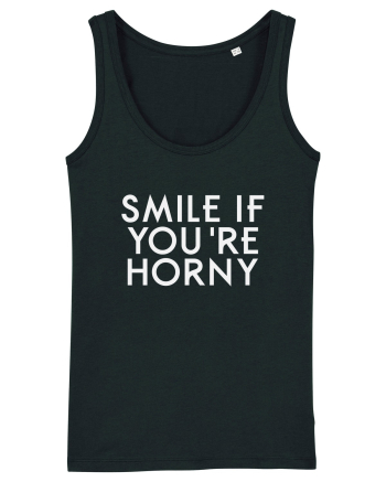SMILE IF YOU'RE HORNY Black