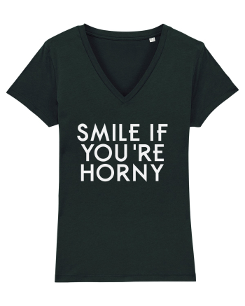 SMILE IF YOU'RE HORNY Black