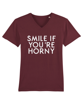 SMILE IF YOU'RE HORNY Burgundy