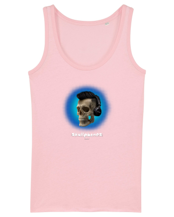 Craniu cu casti - skullphones 07 albastru 2 Cotton Pink