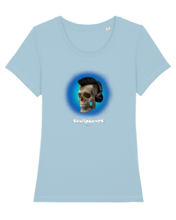 Craniu cu casti - skullphones 07 albastru 2 Sky Blue