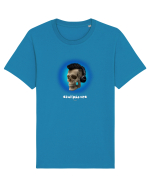 Craniu cu casti - skullphones 07 albastru 2 Tricou mânecă scurtă Unisex Rocker