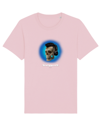Craniu cu casti - skullphones 07 albastru 2 Cotton Pink