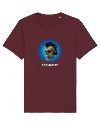 Craniu cu casti - skullphones 07 albastru 2 Burgundy