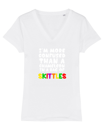 Chameleon in a bag of SKITTLES White