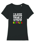 Chameleon in a bag of SKITTLES Tricou mânecă scurtă guler larg fitted Damă Expresser