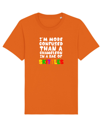Chameleon in a bag of SKITTLES Bright Orange