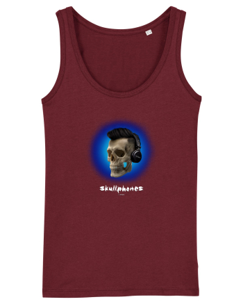 Craniu cu casti - skullphones 07 albastru 3 Burgundy