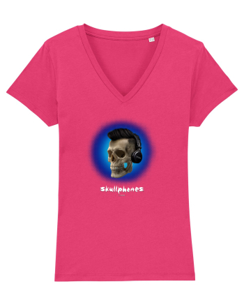 Craniu cu casti - skullphones 07 albastru 3 Raspberry