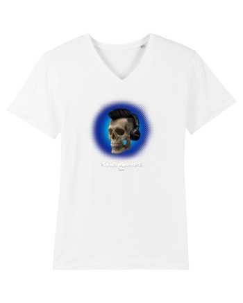 Craniu cu casti - skullphones 07 albastru 3 White