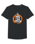 Zen Meditation Tricou mânecă scurtă guler larg Bărbat Skater