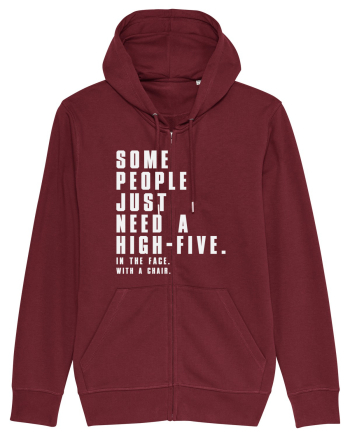 SOME PEOPLE JUST NEED A HIGH-FIVE Burgundy