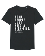 SOME PEOPLE JUST NEED A HIGH-FIVE Tricou mânecă scurtă guler larg Bărbat Skater