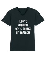 TODAY'S FORECAST 99% CHANCE OF SARCASM Tricou mânecă scurtă guler V Bărbat Presenter