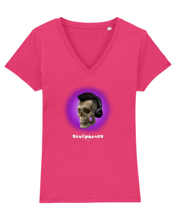 Craniu cu casti - skullphones 07 violet Raspberry