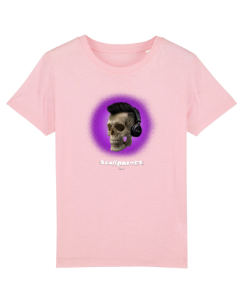 Craniu cu casti - skullphones 07 violet Cotton Pink