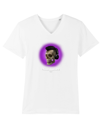 Craniu cu casti - skullphones 07 violet White