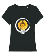 Buddha Tricou mânecă scurtă guler larg fitted Damă Expresser