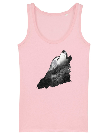 Wolf howling Cotton Pink
