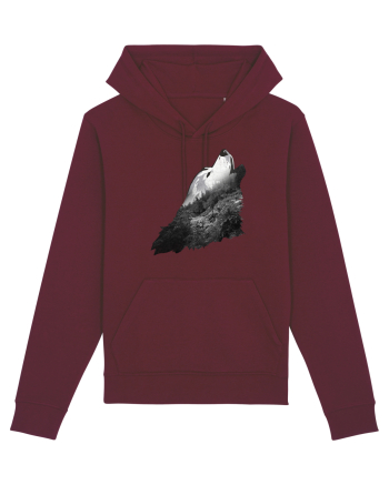 Wolf howling Burgundy