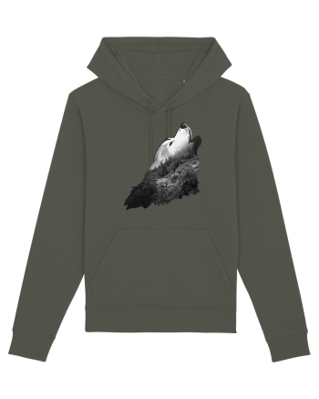 Wolf howling Khaki