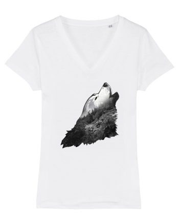 Wolf howling White