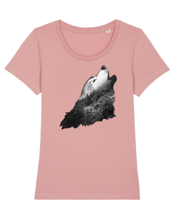 Wolf howling Canyon Pink