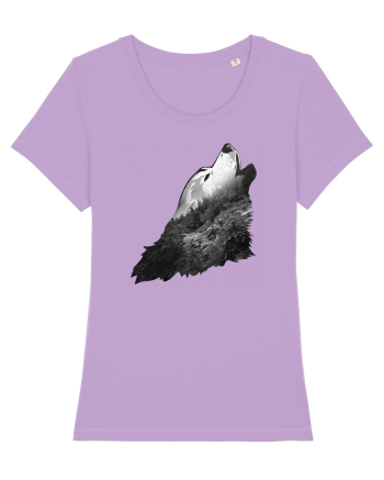Wolf howling Lavender Dawn