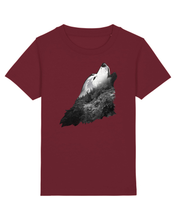 Wolf howling Burgundy