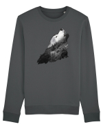 Wolf howling Bluză mânecă lungă Unisex Rise