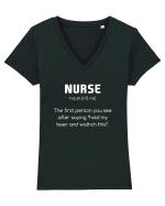 NURSE Tricou mânecă scurtă guler V Damă Evoker