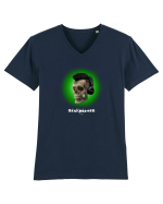Craniu cu casti - skullphones 07 verde Tricou mânecă scurtă guler V Bărbat Presenter