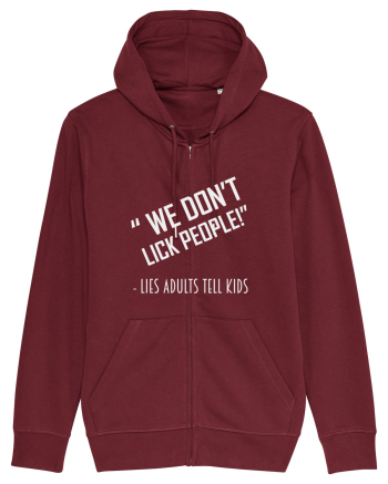 WE DON'T LICK PEOPLE Burgundy