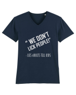 WE DON'T LICK PEOPLE Tricou mânecă scurtă guler V Bărbat Presenter