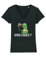 WHO CARES? Tricou mânecă scurtă guler V Damă Evoker