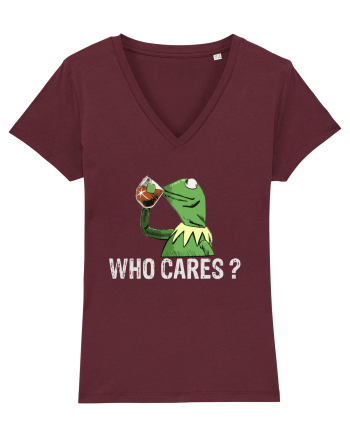 WHO CARES? Burgundy