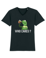 WHO CARES? Tricou mânecă scurtă guler V Bărbat Presenter